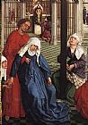 Rogier Paintings - Seven Sacraments Altarpiece central panel [detail 1] by Rogier van der Weyden